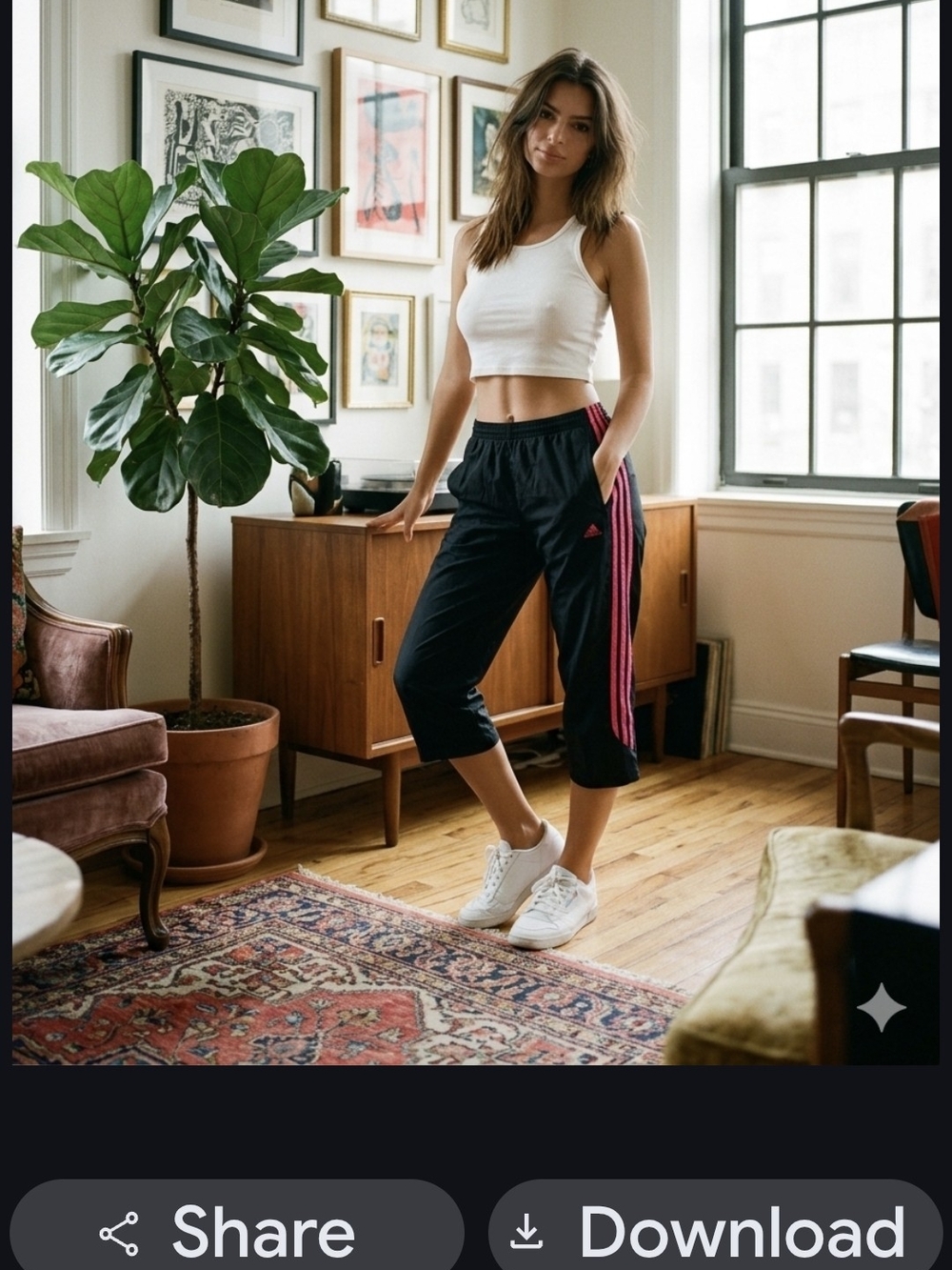 Vintage Y2K🖤🩷 "Adidas" Black Cropped Track Capris with Pink Side Stripes 🎀